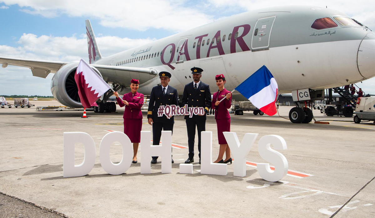 Qatar Airways touches down for first time in Lyon